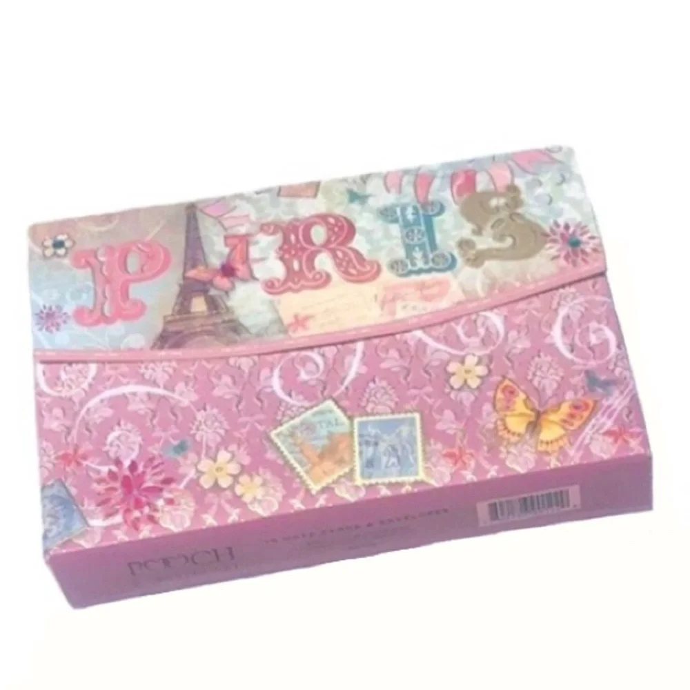 Pooch & Sweetheart Butterfly Pink Paris Embellished *Pouch (90122) (No Cards)